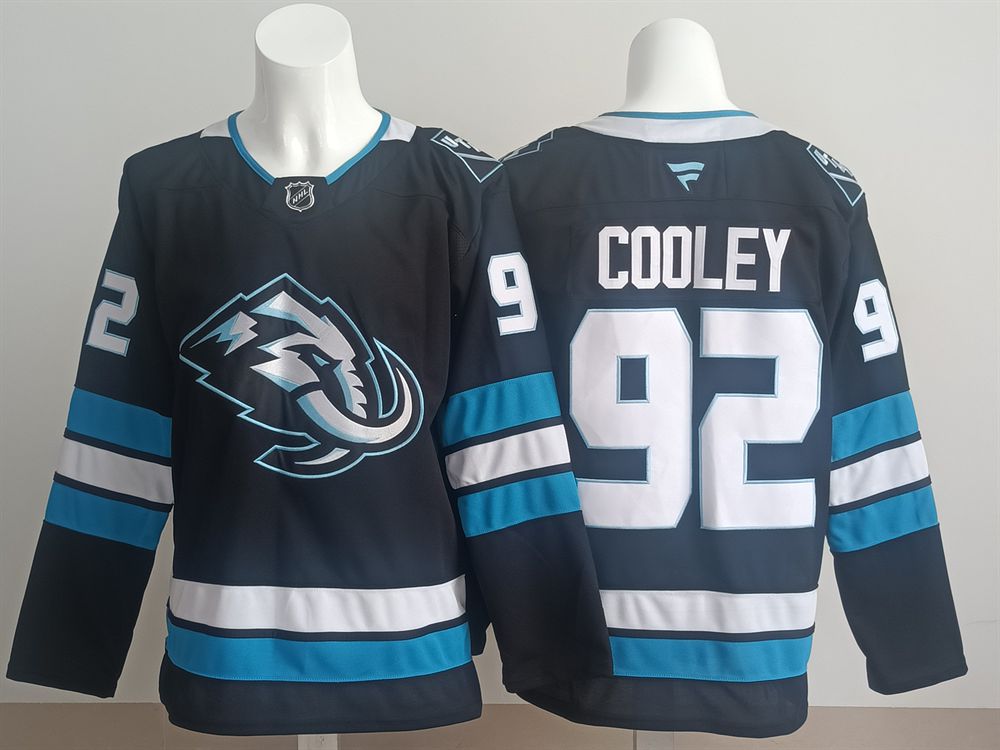 Men 2025 Utah Hockey Club #92 Cooley Black Home Premier Player NHL Jersey->montreal canadiens->NHL Jersey
